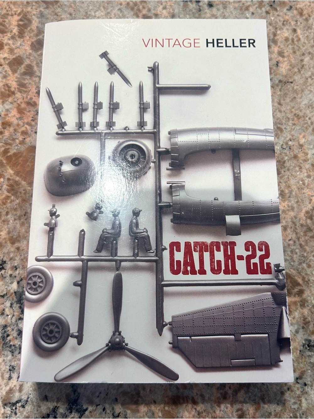 Catch-22 by Heller — Vintage Paperback with White & Gray Cover Red Spine